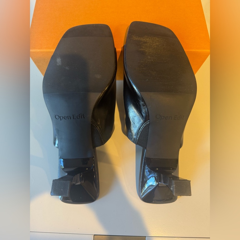 Open Edit Black Mules Size 11 - Picture 7 of 8